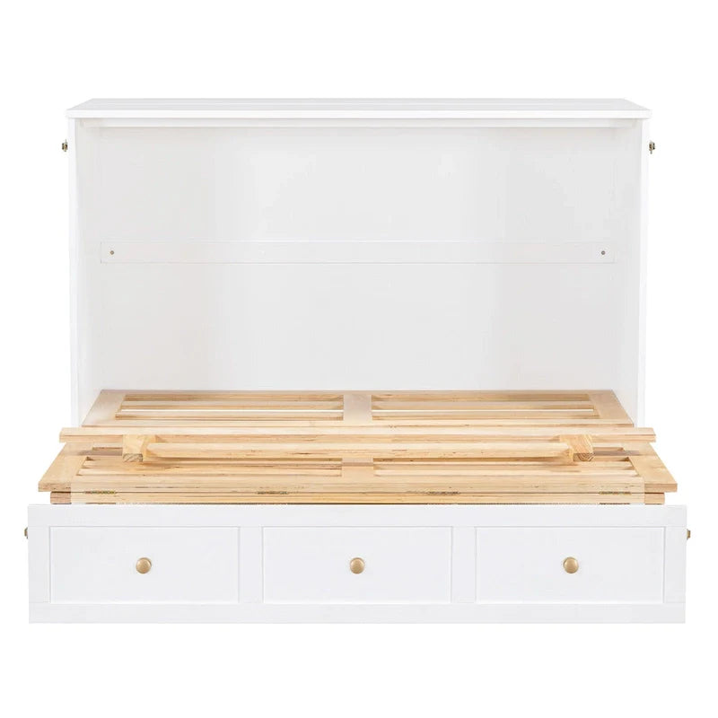 Nestfair Full Size Murphy Bed with Large Drawers