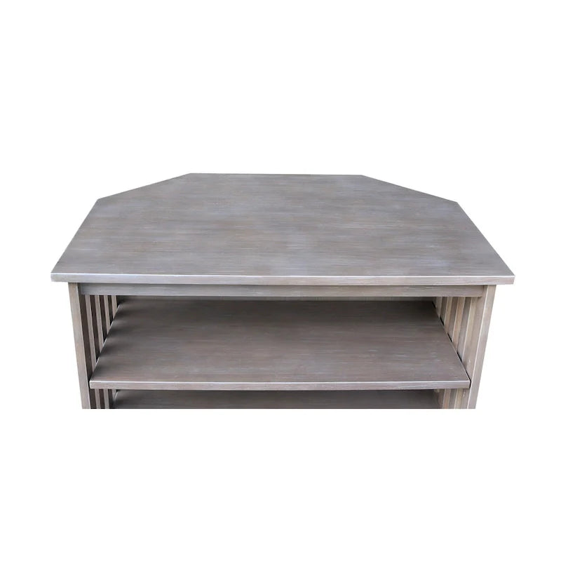Solid Hardwood Mission Corner TV Stand