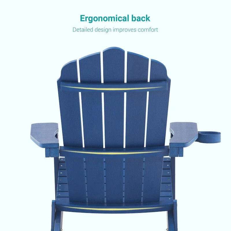 Bonosuki Set of 2 Folding Adirondack Chair Patio Fire Pit Chair