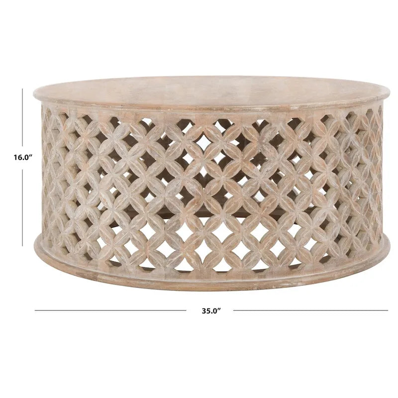 SAFAVIEH Antkea Round Coffee Table - 35 L x 35 D x 16 H - 35Wx35Dx16H