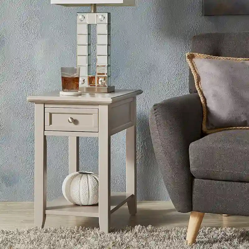 Zayden 1-drawer Side Table with Charging Station by iNSPIRE Q Bold