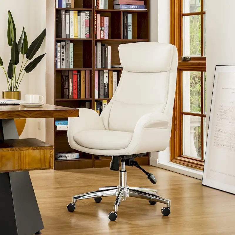Faux Leather Office Chair - Swivel - Multiple Colors
