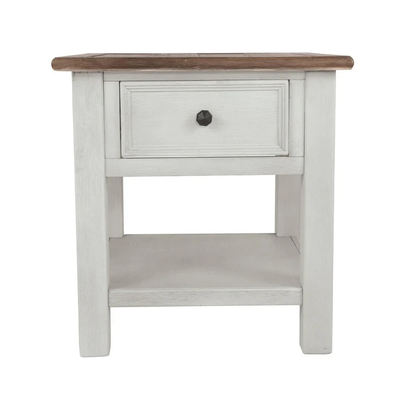 Bout de canapé décontracté Bolanburg blanc/marron antique