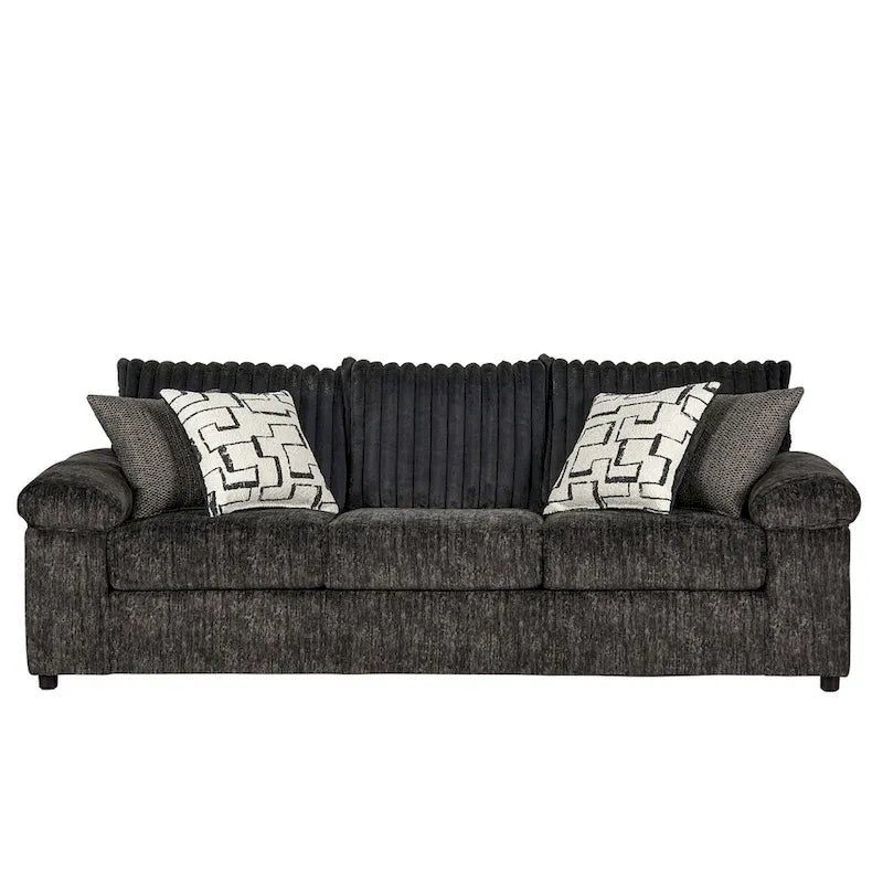 Roundhill Furniture Nason Wide Wale Corduroy Sofa and Loveseat Set
