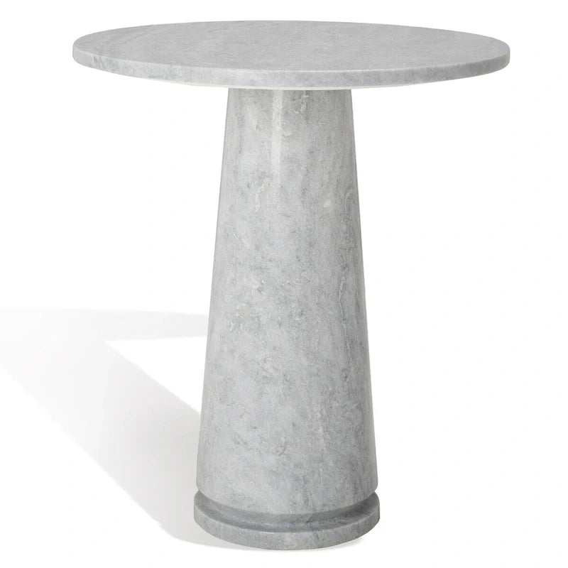 Table d'appoint ronde haute en marbre SAFAVIEH Couture Ghicu - 56 cm L x 53 cm P x 61 cm H - 21Wx21Dx24H