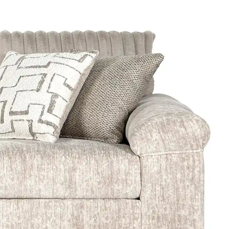 Roundhill Furniture Nason Wide Wale Corduroy Sofa and Loveseat Set