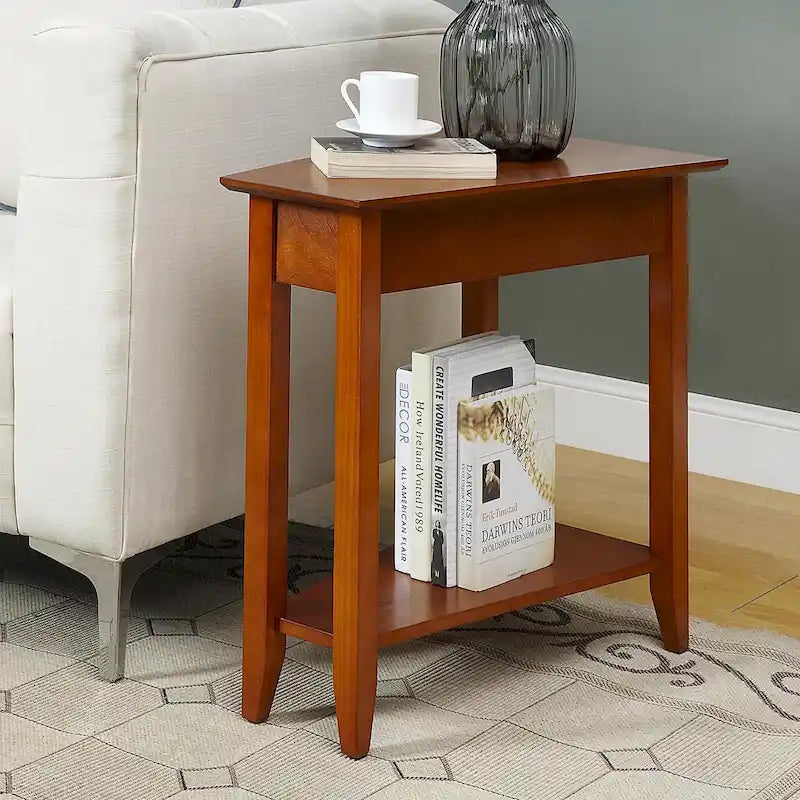 Convenience Concepts American Heritage Wedge End Table with Shelf