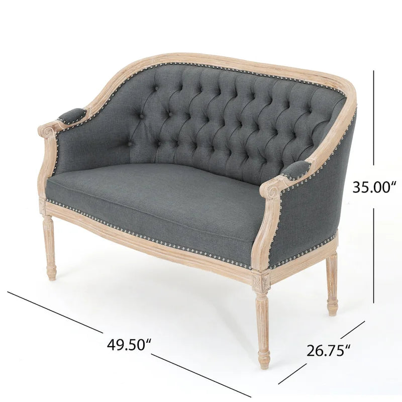 Faye Tufted Upholstered Loveseat by